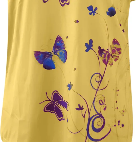 Miniatura 5 de Tops for Women Casual Summer,Women Butterfly Printed Top Summer Short Sleeve TeeShirts V Neck Dressy T Shirt