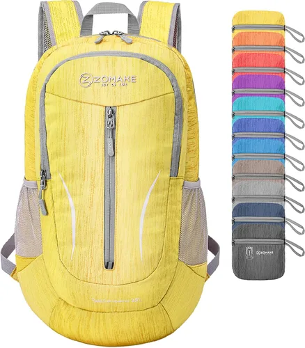 Miniatura 15 de ZOMAKE Mochila plegable ultraligera de 25 litros, mochilas de senderismo plegables resistentes al agua, mochila plegable pequeña para viajes