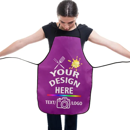 Miniatura 9 de Delantal personalizado para mujeres y hombres, diseña tu divertido texto, logotipo, imagen, delantales de cocina, 1-100 piezas, chef personalizado