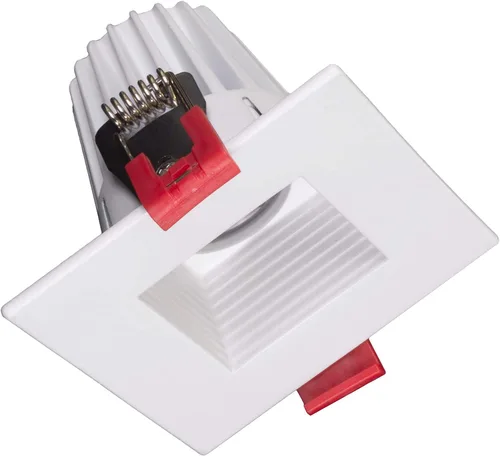 Miniatura 3 de NICOR Lighting - Foco empotrable LED cuadrado de 2 pulgadas con deflector en blanco, 2700K (DQD211202KWHBF)