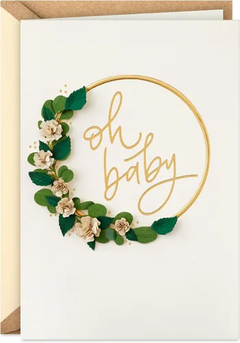 Miniatura 9 de Tarjeta de Baby Shower Hallmark Signature para Nuevos Padres (Hola, Pequeñín) Bienvenida al Nuevo Bebé, Felicitaciones, Revelación de Género