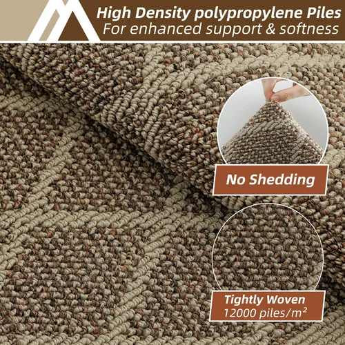 Miniatura 5 de COSY HOMEER Tapetes de cocina, 2 alfombras de cocina antideslizantes, lavables, absorbentes, para suelo de cocina, 100% polipropileno, alfombra