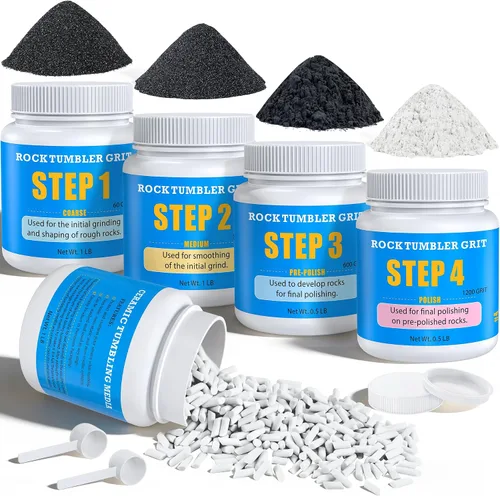Miniatura 9 de Kit de pulidor de rocas KomeStone K2 Elite Profesional, ultra silencioso y pulidor de rocas con motor sin escobillas de vanguardia para adultos