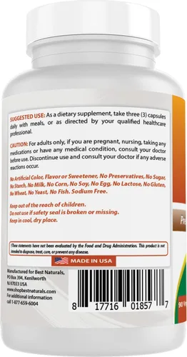 Miniatura 7 de Best Naturals Vitaminas de limpieza de ácido úrico para hombres y mujeres, 90 cápsulas vegetales (90 unidades (paquete de 3))