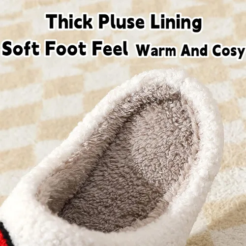 Miniatura 5 de Zapatos casuales para parejas, lindas pantuflas para mujeres y hombres, pantuflas de forro polar de dibujos animados, pantuflas de felpa