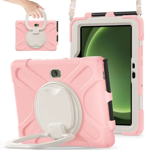 Miniatura 153 de 360 Rotation Case for Galaxy Tab ActivePro/Tab Active4 Pro/Active 5 Pro 10.1" Sturdy Cover Rotate Ring Stand Shoulder Carrying Strap Hand Strap