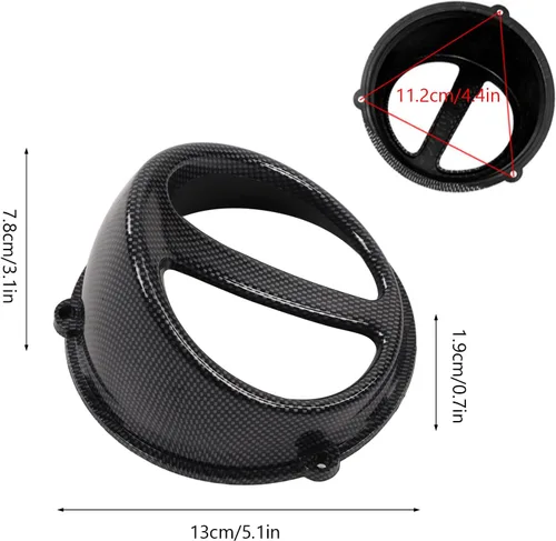 Miniatura 3 de Fydun Cubierta del ventilador de refrigeración del motor de la motocicleta de fibra de carbono Air Scoop Accesorios de motocicleta reemplazo