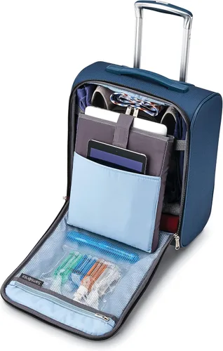 Miniatura 2 de Samsonite Solyte DLX Softside - Equipaje extensible con ruedas giratorias, azul (Mediterranean Blue)), 123570-1548
