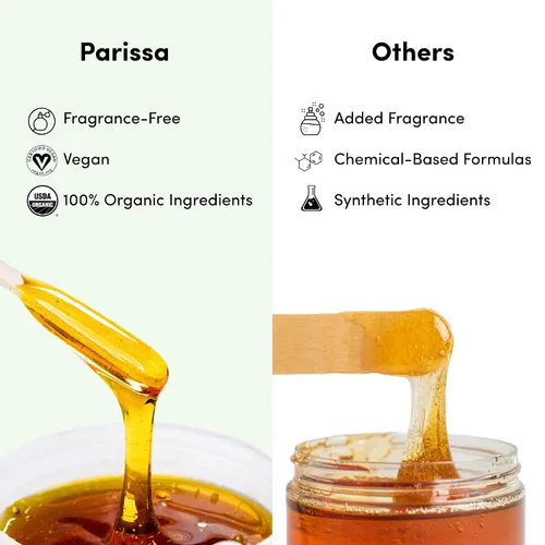 Miniatura 9 de Parissa Cera de azúcar orgánica enrollable Certificado USDA, fórmula 100% natural, suave y lavable para pieles sensibles Kit de depilación