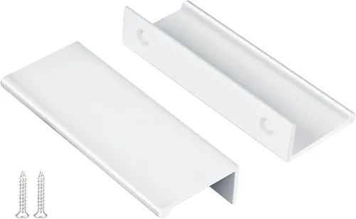 Miniatura 36 de Peaha Paquete de 10 manijas de gabinete de cocina de 1-5/16 pulgadas, tiradores negros para cajones de tocador, borde de puerta, tiradores de dedo
