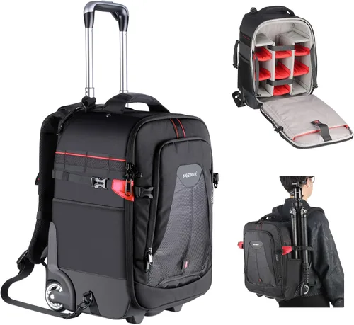 Miniatura 14 de Neewer Mochila profesional para cámara Nikon Canon, Sony y otras cámaras y lentes DSLR, trípode, otros accesorios, bolsa duradera impermeable