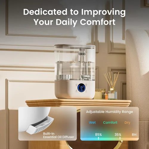 Miniatura 7 de GTPLAYER Humidificadores inteligentes para recámara, 5L Humidificador de llenado superior super grande difusor de aceite esencial para bebé