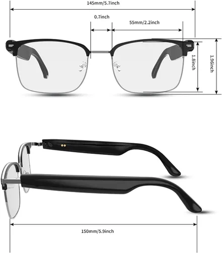 Miniatura 4 de Lentes inteligentes de audio Bluetooth, lentes de sol fotocromáticos para hombres y mujeres, micrófono y altavoces con sonido de oído abierto