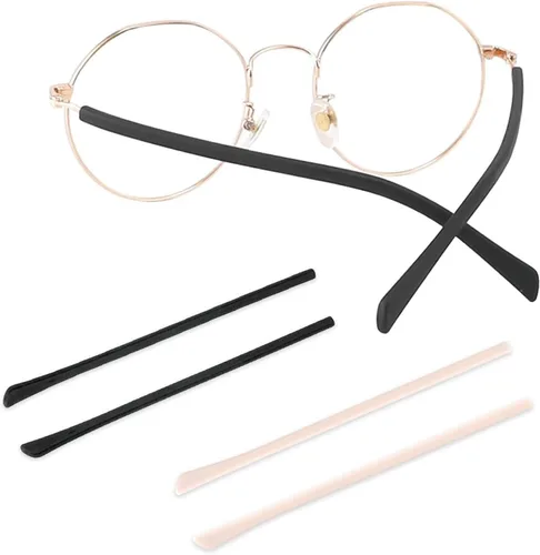 Miniatura 8 de Patillas de repuesto para gafas, antideslizantes y largas de silicona para lentes de metal fino