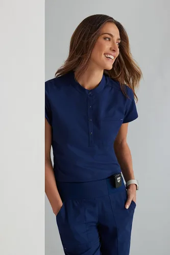 Miniatura 8 de BARCO Grey's Anatomy Spandex Stretch Direct - Camiseta médica para mujer, cuello a presión