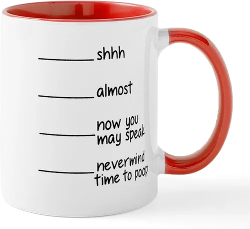 Miniatura 58 de CafePress Time To Poop Mugs Taza de café de cerámica de 11 oz (11.0 fl oz)