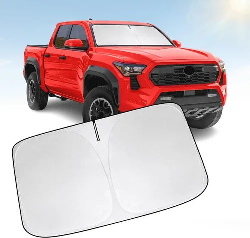 Miniatura 12 de Parasol para parabrisas delantero compatible con Toyota Highlander 2020-2023 2024 2025, protector de visera solar bloquea los rayos UV, parasol