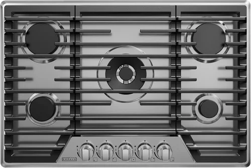 Miniatura 8 de Empava Placa de cocina de gas integrada de 12 pulgadas con 2 quemadores SABAF sellados, superficie de acero inoxidable, rejillas de hierro fundido