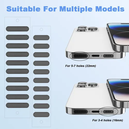 Miniatura 3 de Tapón antipolvo para iPhone, cubierta de altavoz para iPhone con kit de limpieza para iPhone 14 pro max/14 pro/14/13 pro max/13 pro max/13