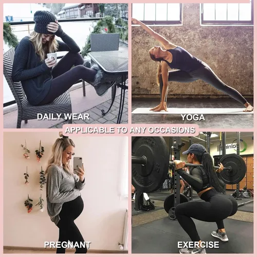 Miniatura 3 de High Waisted Leggings for Women - Soft Athletic Tummy Control Flare Pants for Running Cycling Yoga Workout - Reg & Plus