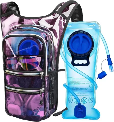 Miniatura 16 de Mothybot Paquete de mochila de hidratación, mochila de agua de 20 litros incluida, bolsa de hidratación de 2 litros, esencial para festivales