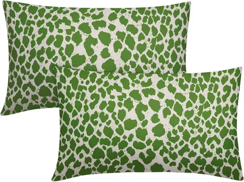 Miniatura 12 de Juego de 2 fundas de almohada de 16 x 16 pulgadas con estampado de leopardo, diseño de leopardo, con cremallera, decoración del hogar para sofá