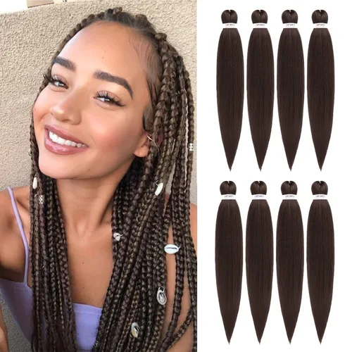 Miniatura 15 de Cabello trenzado preestirado - 12 pulgadas, 8 paquetes, cabello trenzado natural negro corto para trenzas torcidas o trenzas en caja, extensiones