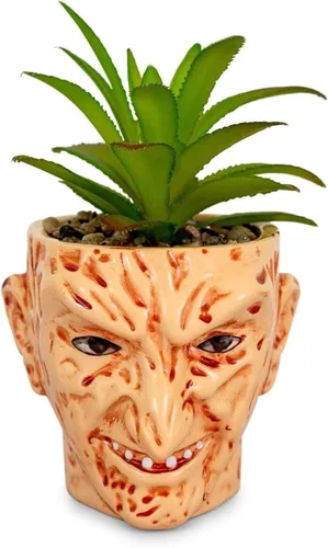Miniatura 7 de Macetero de película de terror, decoración de Halloween, mini cabeza aterradora, calavera divertida, maceta de zombi, maceteros góticos únicos