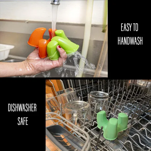 Miniatura 4 de Protector de dedos de silicona para rallar queso y verduras con cortador de mandolina, accesorios de cocina, paquete de 2