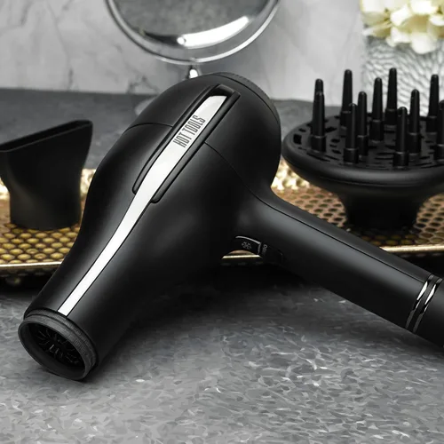 Miniatura 5 de HOT TOOLS Pro Artist - Secador de pelo negro dorado, secado rápido con calentamiento uniforme para menos daño y doble voltaje, secador de pelo