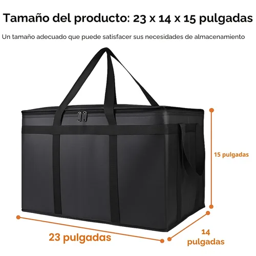 Miniatura 3 de Bodaon Paquete de 3 bolsas aisladas para entrega de alimentos, bolsas enfriadoras de pizza XXXL, bolsa de entrega de viaje compartido, soporte