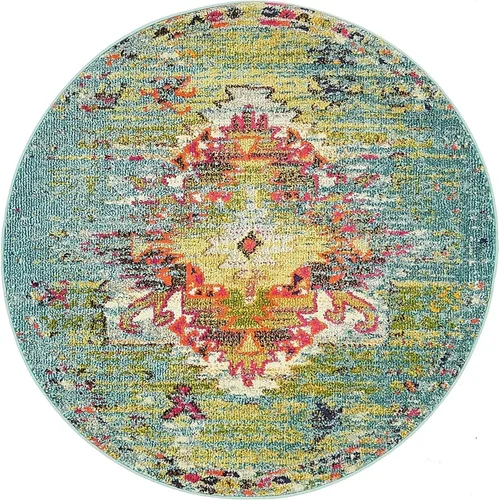 Miniatura 17 de Unique Loom Vita Collection - Alfombra vintage tribal sudoccidental sobreteñida (2 pies x 6 pies 7 pulgadas, para pasillo, turquesa/amarillo)