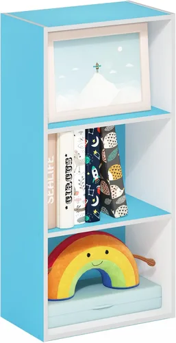 Miniatura 31 de Furinno Luder - Estantería abierta de 3 niveles, color roble francés