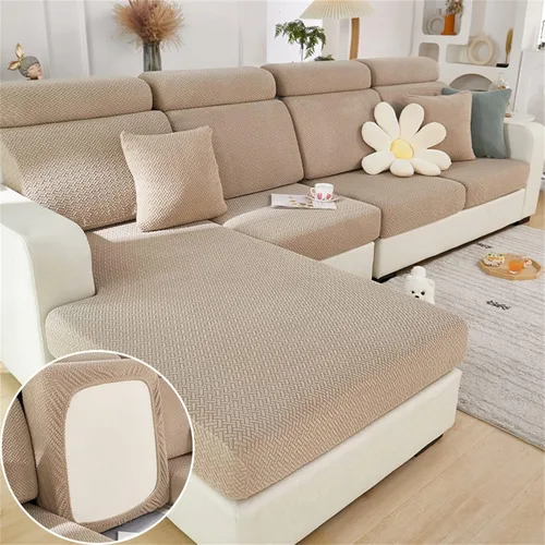 Miniatura 24 de MIFXIN Funda mágica para sofá, funda elástica universal para cojín seccional en forma de L, protector de muebles para diván