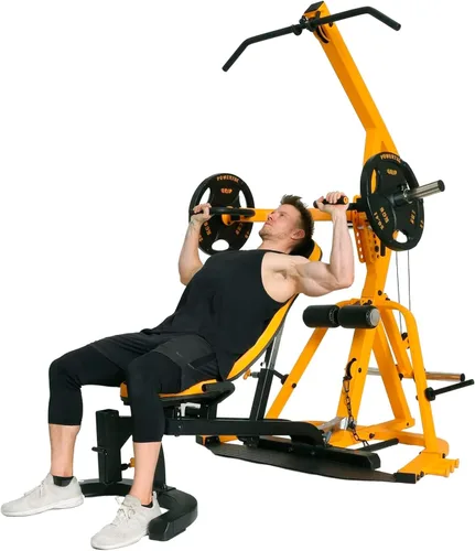 Miniatura 10 de Powertec Sistema de palanca de banco de trabajo de fitness, banco de entrenamiento, capacidad de peso de 500 libras, equipo de gimnasio para el Negro