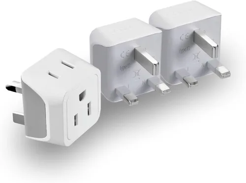 Miniatura 9 de Ceptics Adaptador de enchufe para viajes a Turquía, Egipto, Islandia - Tipo C - Europa - 2 en 1 - Ligero - Perfecto para teléfonos celulares