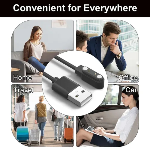 Miniatura 7 de Compatible con cargador de reloj inteligente ROHS, cable de carga USB magnético de 25.0 ft para relojes inteligentes con certificación ROHS/CE