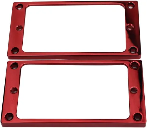 Miniatura 9 de Guyker Juego de anillos de montaje Humbucker de metal plano, cubierta de puente para pastillas de cuello de puente, pieza de repuesto para guitarra