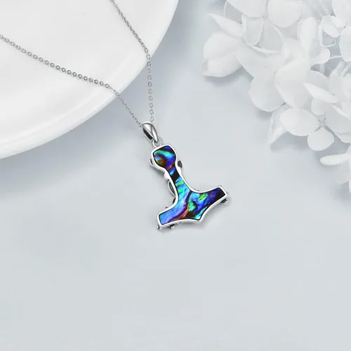 Miniatura 6 de Thor Hammer Collararetes de plata de ley Mjolnir árbol de la vida colgantearetes colgantes nórdicos vikingos joyas regalos para mujeres y hombres