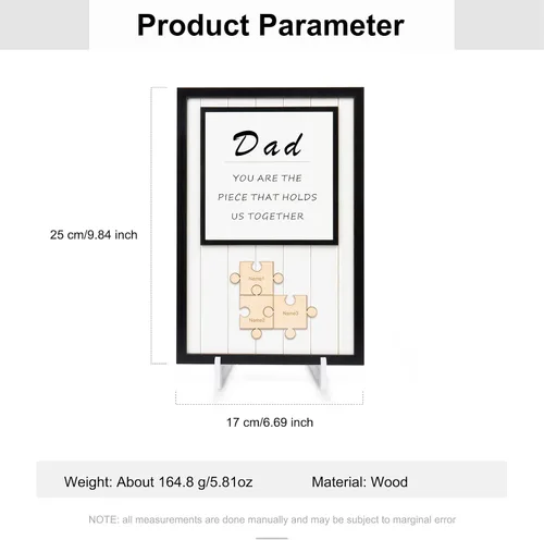 Miniatura 6 de Letrero personalizado con nombre de la familia, adornos de madera para la familia, placa de rompecabezas con nombre personalizado, decoración