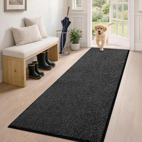 Miniatura 24 de PURRUGS Alfombra de área de fácil cuidado de 4 x 6 pies, antideslizante, lavable a máquina, tapete para puerta de perro, resistente a las manchas