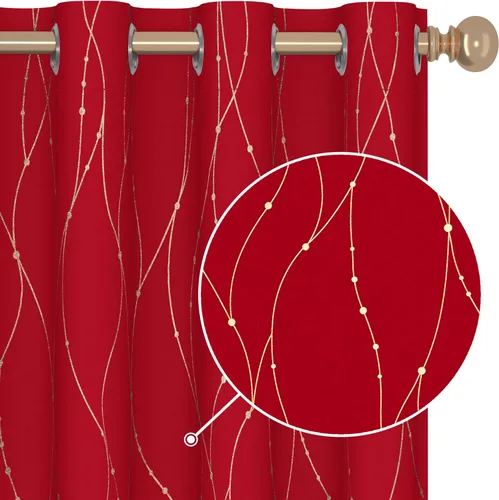 Miniatura 22 de Deconovo Cortinas opacas, 2 paneles, 52 x 72 pulgadas, cortinas con aislamiento térmico para oscurecer la habitación, con ojales para dormitorio