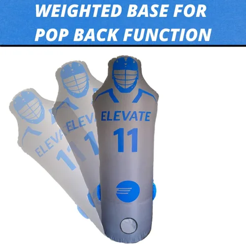 Miniatura 6 de Elevate Maniquí inflable con bomba de aire, gran ayuda de entrenamiento deportivo para lacrosse, fútbol, baloncesto, hockey sobre césped, saco