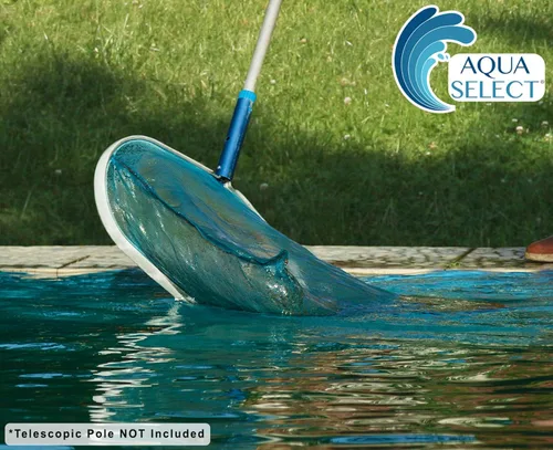 Miniatura 3 de Aqua Select Rastrillo de hojas de alta resistencia con malla ultra fina Elimina hojas y desechos para piscina enterrada, piscina sobre el suelo