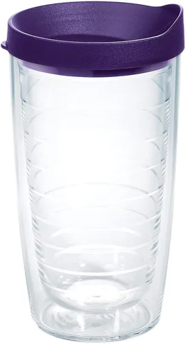 Miniatura 68 de Taza de viaje Tervis de doble pared transparente y colorida con tapa fabricada en Estados Unidos mantiene las bebidas frías y calientes, 24 onzas
