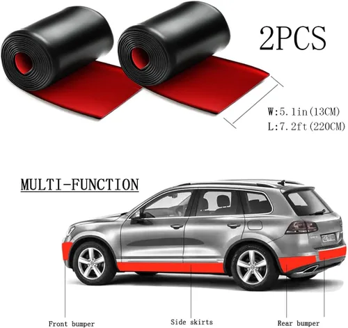 Miniatura 2 de muekzru 2 faldas laterales universales de 7.2 x 5.1 pulgadas para automóviles, faldas laterales universales de goma antiarañazos, protectores