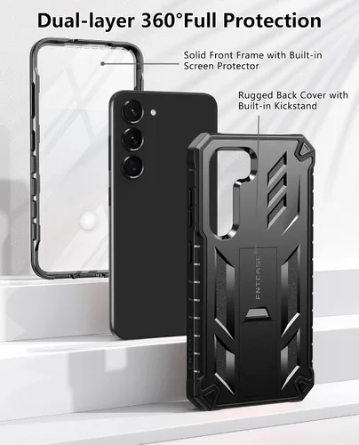 Miniatura 4 de FNTCASE Funda protectora para Samsung Galaxy-S23: funda resistente a prueba de golpes para teléfono celular de doble capa con protector de pantalla