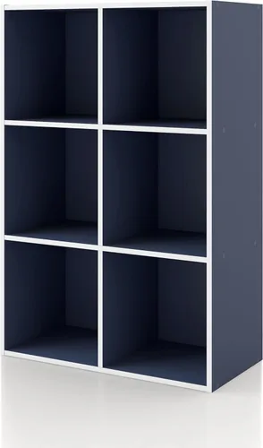 Miniatura 40 de Homes: Inside + Out Apexa - Estantería organizadora de almacenamiento de 2 cubos, estantería apilable de madera para cubos para organización