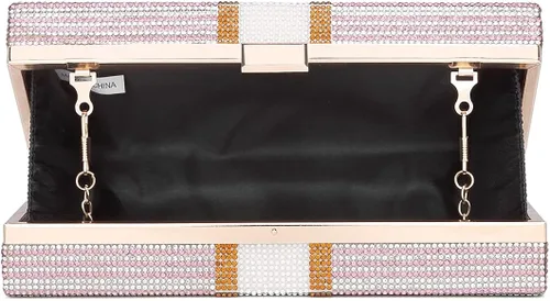 Miniatura 6 de Bolso de mano de dólar para mujer de Covelin bolso de mano de noche con diamantes de imitación