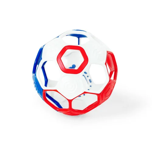 Miniatura 13 de Bright Starts Oball Sonajero de fácil agarre sin BPA para bebé en azul, edad recién nacido y más, 10 cm